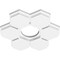 Ekena Millwork Daisy Architectural Grade PVC Contemporary Ceiling Medallion, 10"OD x 3"ID x 3 1/2"C x 1"P CMP10DY-03000 - alternate 4